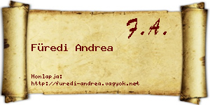 Füredi Andrea névjegykártya
